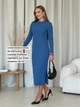 Сукня в рубчик довга осіння жіноча Merlini Кондо 700001165 2XL-3XL Синя (700001165_3) - зображення 2