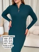Плаття в рубчик довге осіннє жіноче Merlini Венето 700001143 L-XL Зелене (700001143_2) - зображення 4