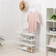 Вешалка-стойка для одежды и обуви Multifunctional Shoe & Hat Rack 80 х 25.5 х 170 см (R94054) Белый - изображение 3