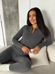 Жіночий однотонний термо-костюм (облягаюча кофта+лосини) Uaclothes 42-44 Сірий (like29922-101301349) - зображення 5