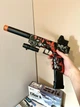 Игрушечный Glock пистолет на орбизах (гелевых шариках) 36 см аккумуляторный + 500 орбизов красный - изображение 4