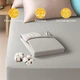 Простынь трикотажная 180/200х200х35 см на резинке IDEIA, эластичная, трикотаж, хлопок серый/беж 5143407 - изображение 3