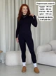 Лосины в рубчик на флисе зимние утепленные женские Merlini Труа 600000201 L-XL Черные (600000201_2) - изображение 6