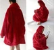 Плед толстовка с капюшоном плюшевый Huggle Hoodie красный теплый мягкий худи с карманом на флисе 80х100 см - изображение 3