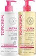 Набор косметических средств для ухода Topicrem UH Ultra Moisturizing Молочко для тела 500 мл + Масло для душа 500 мл (3700281705386) - зображення 1