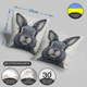 НЕ ВЫШЕВКА! Декоративная плюшевая подушка с кроликом 3D ПРИНТ 35 х 35 см 13220 - изображение 3