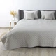 Покривало ТЕП "VELOUR" Світло-сіре/Ромб круглий, 150x210 - изображение 1