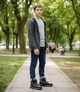 Зимние термоботинки дутики для мальчика подростка на овчине хайтопы на липучке 01429Е grey BI&KI 37(стелька 23см) - изображение 2