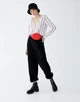 Блуза Pull & Bear білий-чорний-червоний OYBFP167 XL - зображення 2