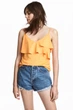 Топ H&M жовтий GFQNV556 L - зображення 1