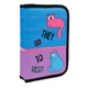 Пенал твердий 1Вересня одинарний з двома клапанами HP-04 Pink and Blue - изображение 1