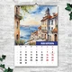 Календарь 2026 настенный перекидной Города. Акварель 13 листов 42х29.7 см (ART 250194) - изображение 4