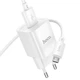 Зарядне HOCO C145A QC3.0 18W 1xUSB, з кабилем MicroUSB, біле - зображення 7