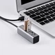 USB хаб Hoco HB1 Line Machine 4USB (metal), кабель 0,8m Сірий - зображення 5