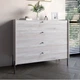 Комод с 4 ящиками LION Wood с черными ножками 100х90х45 см Самоа Дымчатый (LION-042985) - изображение 1