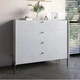 Комод с 4 ящиками LION Wood с черными ножками 100х90х45 см Бетон style (LION-042974) - изображение 1