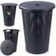 Kosz na pranie Vilde Czarny 35 l (8720573387866) - obraz 4
