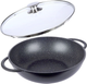 Patelnia Wok Orion Grande granitowa ze szklaną pokrywką 32 cm (8592381153151) - obraz 1