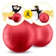 М'яч для фітнесу (арахіс) 4FIZJO Air Ball Peanut 45 x 90 см Anti-Burst Red (P-5907739318558) - зображення 11