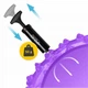М'яч для пілатесу, йоги, реабілітації 4FIZJO 20 см (масажний) Violet (P-5905973406086) - зображення 6