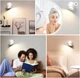 Настенный светильник Mexllex LED с аккумулятором и сенсорным управлением, 360° вращение – White - изображение 2