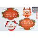 Новогодние Наклейки На Окна Merry Christmas Санта И Олень - изображение 2