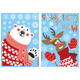 Новогодние Наклейки На Окна Медведь И Олень Merry Christmas Со Снежинками 28шт - изображение 2