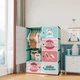 Детский шкаф мини-компактный-портативный 4 полки Closet AND LY-1047 безопасные материалы яркие цвета - изображение 1