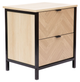 Szafka nocna HOMLA 879116 SWEN 45 x 35 x 50 cm naturalna z metalowymi nogami (5904183879116) - obraz 1