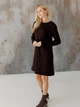 Платье короткое вязаное осеннее женское ARTKNIT Николь S Коричневое (2251948303014) - изображение 4