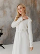Платье миди вязаное осеннее женское ARTKNIT Николь L Молочное (2251948760015) - изображение 6