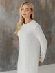 Платье короткое вязаное осеннее женское ARTKNIT Николь S Молочное (2251948568017) - изображение 7