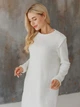 Платье короткое вязаное осеннее женское ARTKNIT Николь S Молочное (2251948568017) - изображение 8