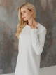 Платье короткое вязаное осеннее женское ARTKNIT Николь S Молочное (2251948568017) - изображение 9