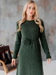 Платье миди вязаное осеннее женское ARTKNIT Николь М Темно-зеленое (2251948762019) - изображение 1