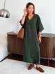Длинное летнее женское платье ARTKNIT Эстель One Size Изумрудное (2251948374014) - изображение 1