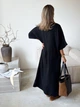 Платье длинное летнее женское ARTKNIT Эстель One Size Черное (2251948375011) - изображение 5