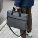 Деловая сумка для ноутбука до 15.6" Capitalist STR Gray унисекс, серая, из фактурной экокожи, 5 отделений - изображение 1