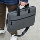 Деловая сумка для ноутбука до 15.6" Capitalist STR Gray унисекс, серая, из фактурной экокожи, 5 отделений - изображение 2