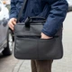 Деловая сумка для ноутбука до 15.6" Capitalist STR Gray унисекс, серая, из фактурной экокожи, 5 отделений - изображение 8