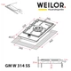 Газовая варочная поверхность Domino WEILOR GM W 314 SS, нержавеющая сталь компактная на 1 турбо конфорку - изображение 6