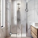 Душові двері Shower Relax 90x190 см розпашні двері в нішу двостулкові матове загартоване скло 6 мм - зображення 2