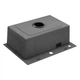 Кухонна мийка Kroner KRP Schwarze 5843HM 580х430 графіт (PVD), нержавіюча сталь, інтегрована, 3.0/1.0 мм, з кошиком - изображение 10