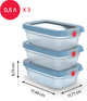 Набор контейнеров Tefal oneClick 500 мл х 3 шт (N1230510) - изображение 2