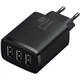 Мережевий зарядний пристрій 3USB Baseus Compact Charger 17W (CCXJ020101), Black - зображення 3