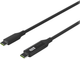 Kabel Ubiquiti USB-C with Charge Display 0.3 m Black (UACC-CABLE-USB-100W-0.3M-BK) - obraz 3