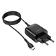 Сетевое зарядное устройство Hoco C72Q USB 3A QC3.0 18W Type-C 1m Black - изображение 2
