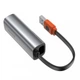 HUB переходник адаптер Baseus Gigabit LAN Adapter CAHUB-AF0G USB / Type-C / RJ45, Dark Gray - изображение 2