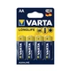 Батарейка Varta Longlife AA LR6 Alkaline Blue-Yellow - изображение 2