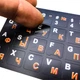Наклейки на клавіатуру Українська / Англійська 48 клавіш, Black-Orange - зображення 2